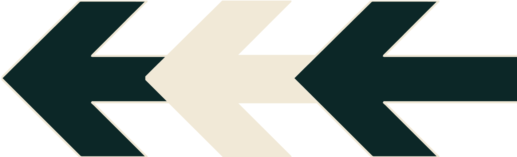 Three arrows overlapped