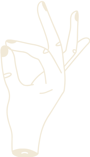 Hand with two fingers making a circle showing 'ok' hand gesture